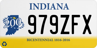 IN license plate 979ZFX