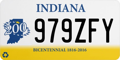 IN license plate 979ZFY