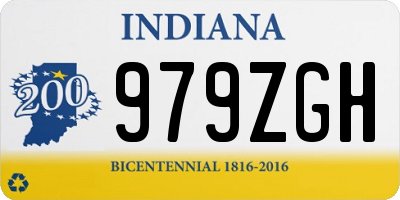 IN license plate 979ZGH