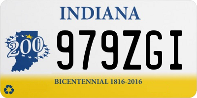 IN license plate 979ZGI
