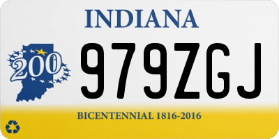 IN license plate 979ZGJ