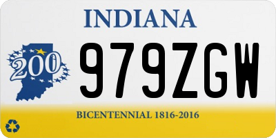 IN license plate 979ZGW