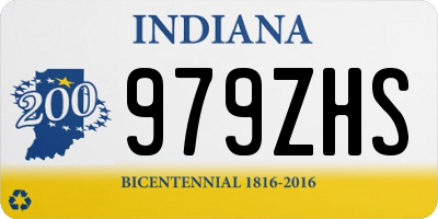 IN license plate 979ZHS