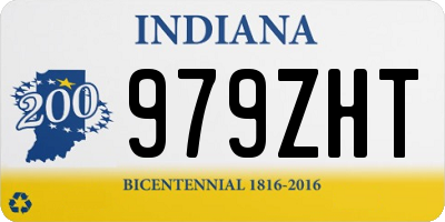 IN license plate 979ZHT