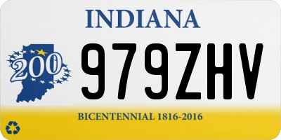 IN license plate 979ZHV