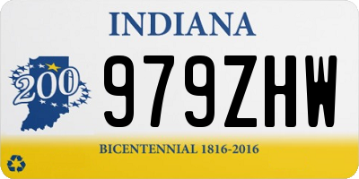 IN license plate 979ZHW