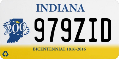 IN license plate 979ZID