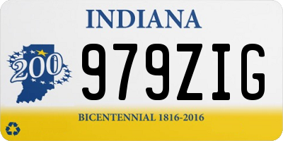 IN license plate 979ZIG