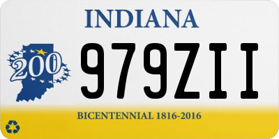 IN license plate 979ZII