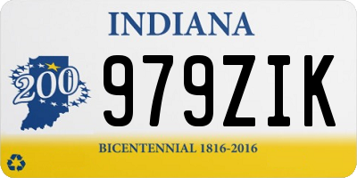 IN license plate 979ZIK
