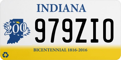IN license plate 979ZIO
