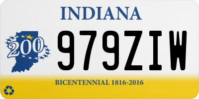 IN license plate 979ZIW