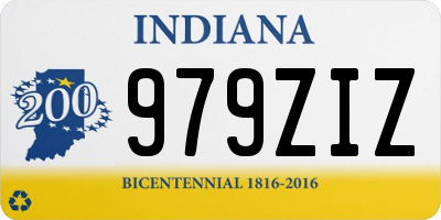 IN license plate 979ZIZ