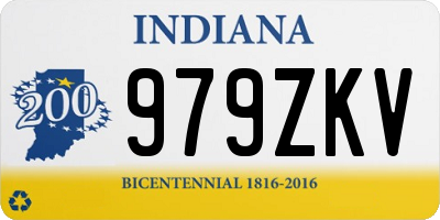 IN license plate 979ZKV