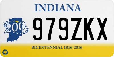 IN license plate 979ZKX