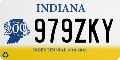 IN license plate 979ZKY