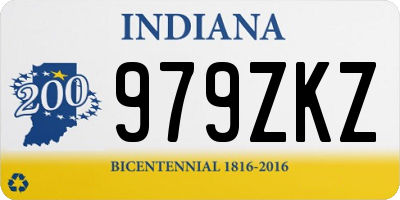 IN license plate 979ZKZ