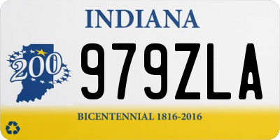 IN license plate 979ZLA