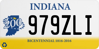 IN license plate 979ZLI
