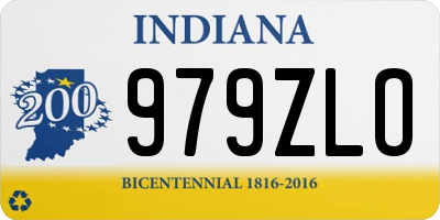 IN license plate 979ZLO