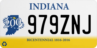 IN license plate 979ZNJ