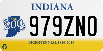 IN license plate 979ZNO