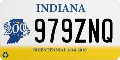 IN license plate 979ZNQ