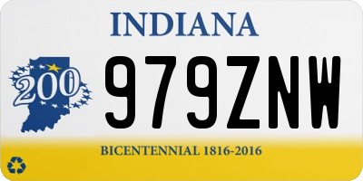 IN license plate 979ZNW