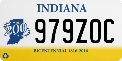 IN license plate 979ZOC