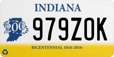 IN license plate 979ZOK