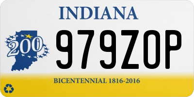 IN license plate 979ZOP