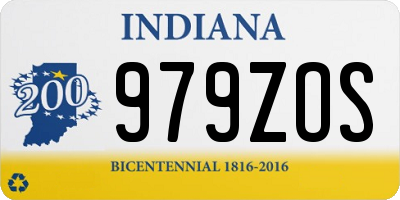 IN license plate 979ZOS