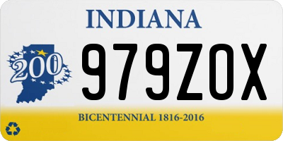 IN license plate 979ZOX