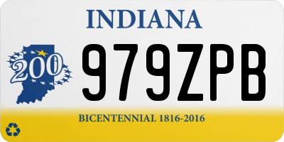 IN license plate 979ZPB