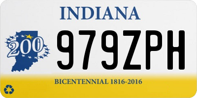 IN license plate 979ZPH