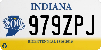 IN license plate 979ZPJ