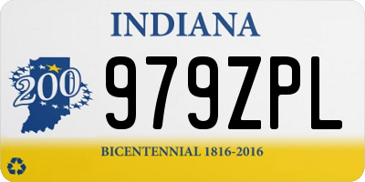 IN license plate 979ZPL
