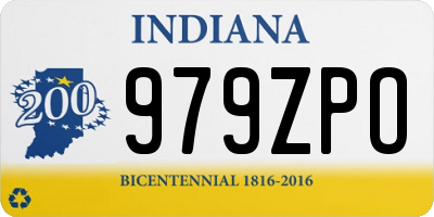 IN license plate 979ZPO