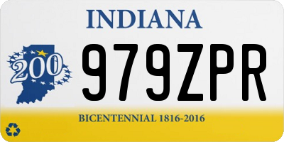 IN license plate 979ZPR