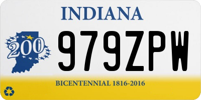 IN license plate 979ZPW