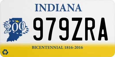IN license plate 979ZRA