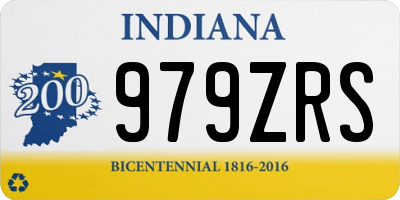 IN license plate 979ZRS