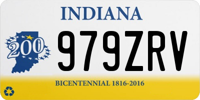 IN license plate 979ZRV