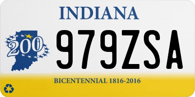 IN license plate 979ZSA