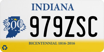 IN license plate 979ZSC