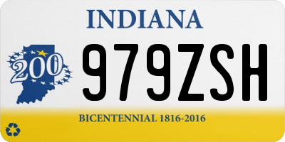 IN license plate 979ZSH