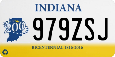 IN license plate 979ZSJ