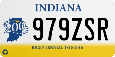 IN license plate 979ZSR