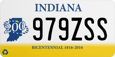 IN license plate 979ZSS