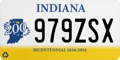 IN license plate 979ZSX
